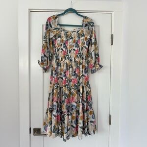 Baltic Born Floral Midi Dress - Multicolor